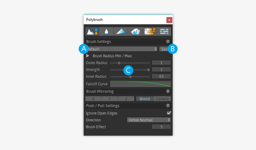 A) Brush Preset Selector - Painting, transparent png