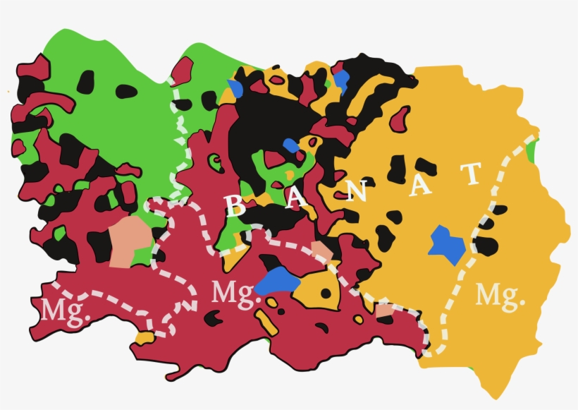 Ethnic Map Of The Serbian Voivodeship And Banat Military - Banat, transparent png