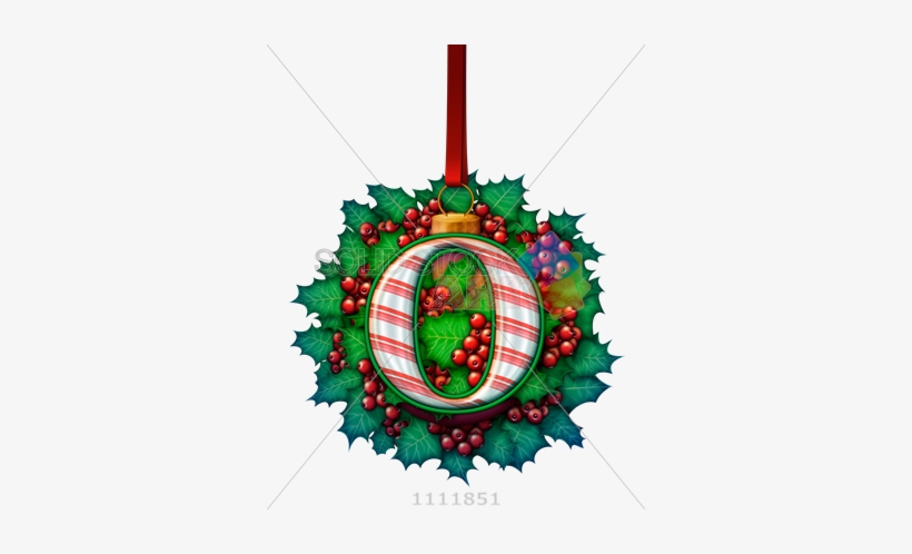 Stock Photo Of 3d Vector Candy Cane O On Holly Leaves - Christmas Day, transparent png