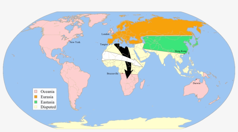 1984 Fictious World Map V2 Arr - Bahama Islands On World Map, transparent png