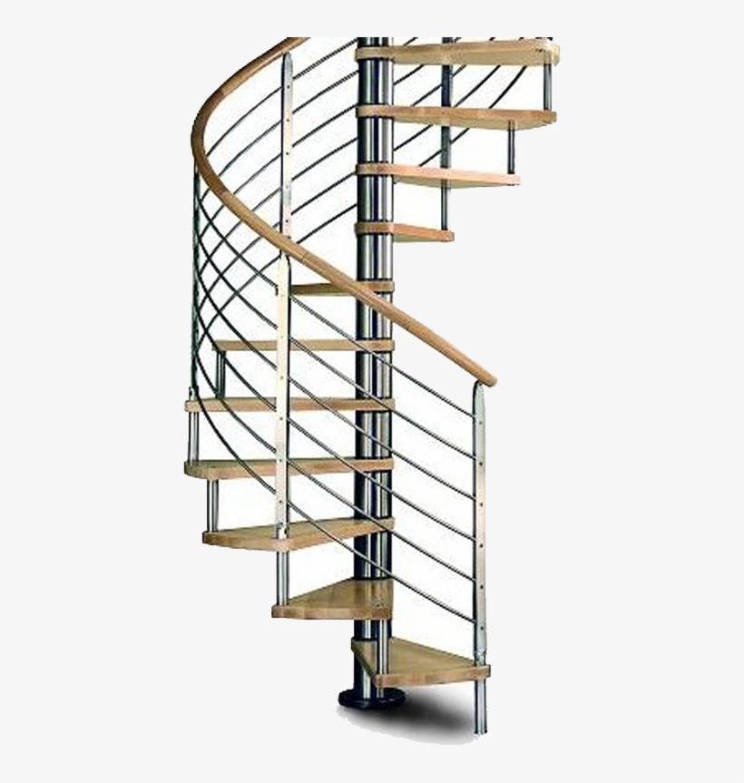 Standard & Custom Designed Stairways - Wood Stainless Spiral Staircase, transparent png