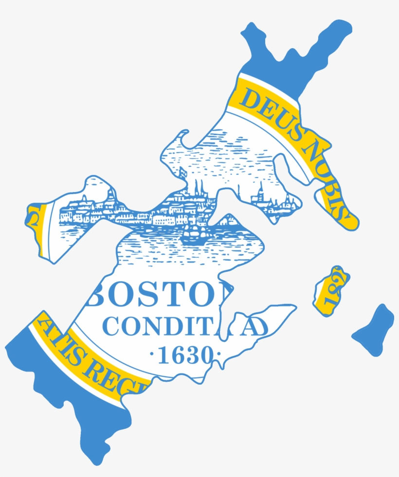 Flag Map Of Boston - Boston On Map Png, transparent png