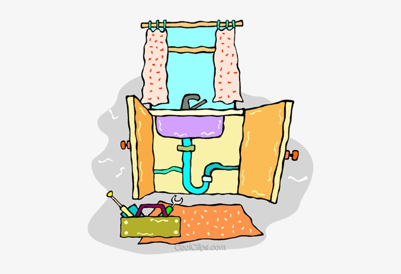Plumbing Problem With The Kitchen Sink Royalty Free - Sanitär Clipart, transparent png