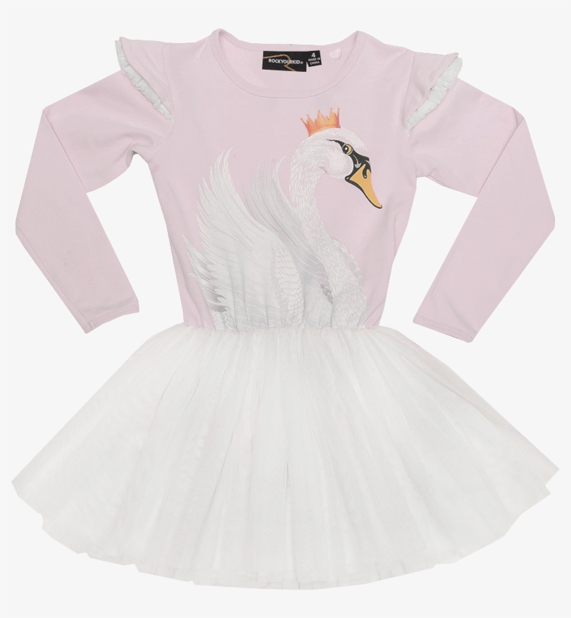 Rock Your Baby Swan Long Sleeve Tutu Dress - Girl, transparent png