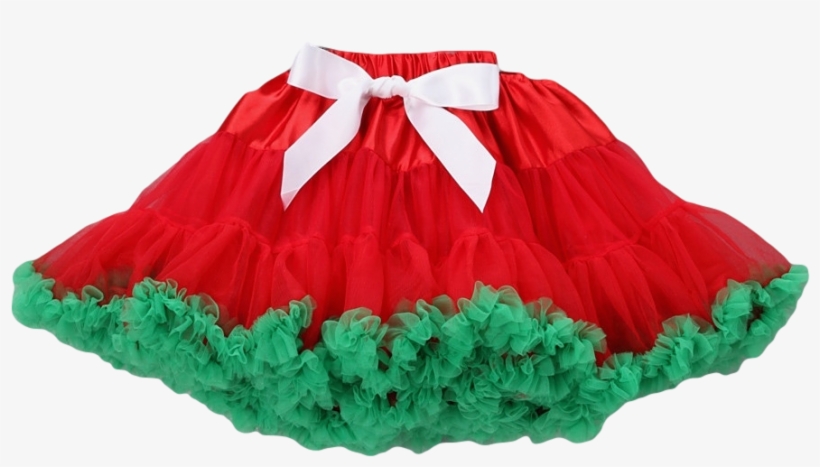 Red & Green Christmas Chiffon Pettiskirt Tutu - Christmas Day, transparent png
