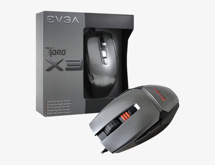 Evga Torq X3 Gaming Mouse, Customizable, 4000 Dpi, - Evga Torq X3, transparent png