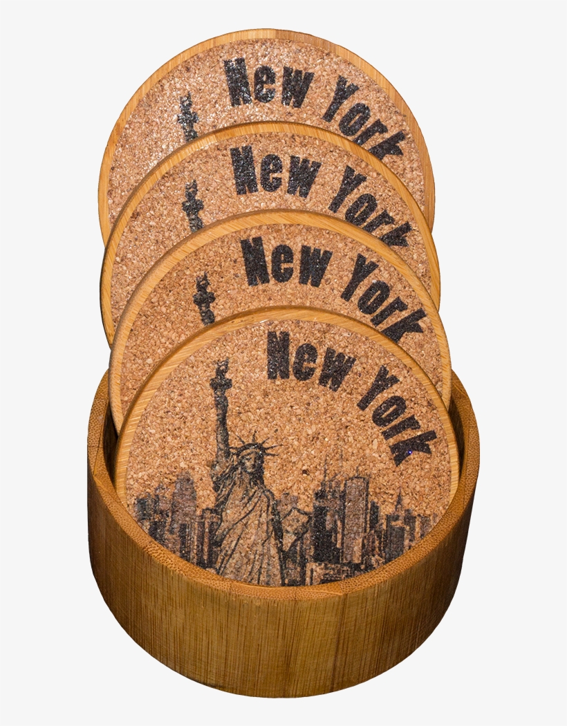 Hcc-015 Cork Coasters Set - Statue Of Liberty, transparent png