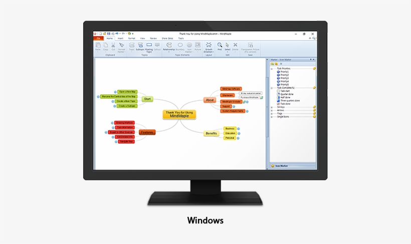 Mindmaple Classic - Computer Monitor, transparent png