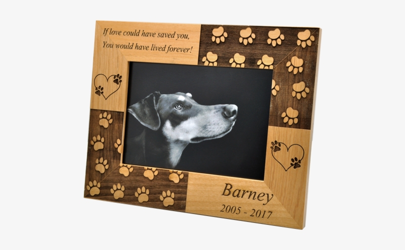 Paw Print Memorial Photo Frame With Black And White - Picture Frame, transparent png