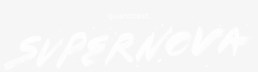 Supernova Logo Unstacked Starlight Lock Up - Quantcast Logo White, transparent png