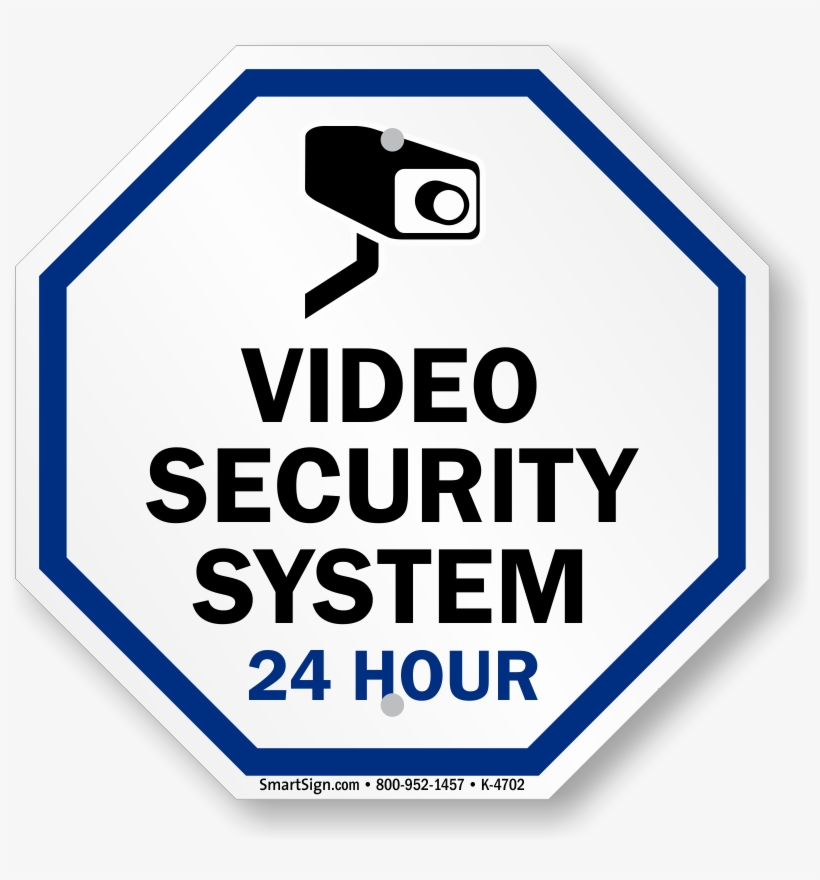 Video Security With Graphic System Sign - Video Security System Sign, transparent png