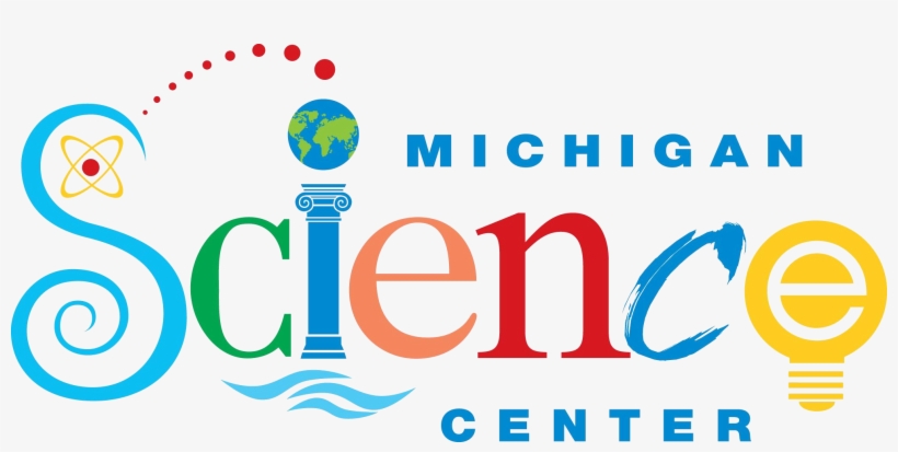 Wdet's Curiosid Is Sponsored By The Michigan Science - Michigan Science Center Logo, transparent png