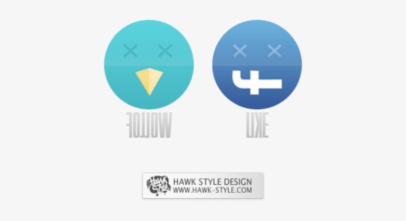 Twiiter And Fb Buttons Psd - Cross, transparent png