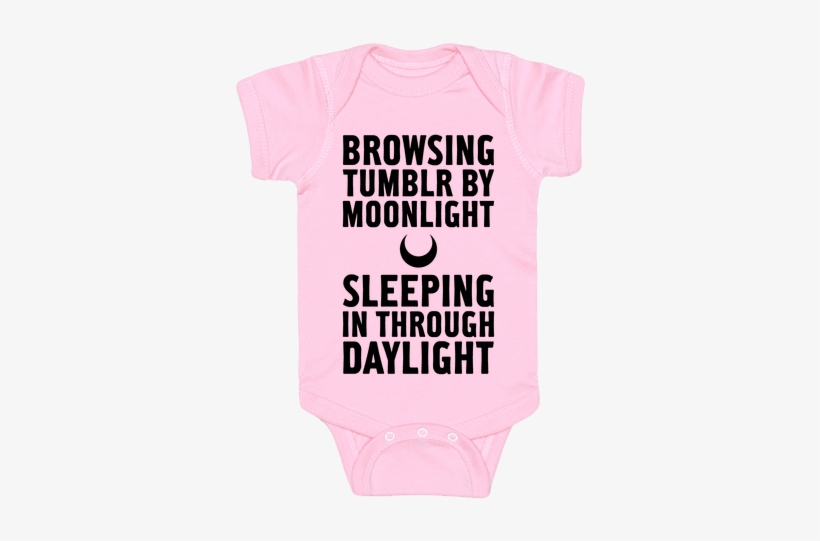 Browsing Tumblr By Moonlight, Sleeping In Through Daylight - T-shirt, transparent png