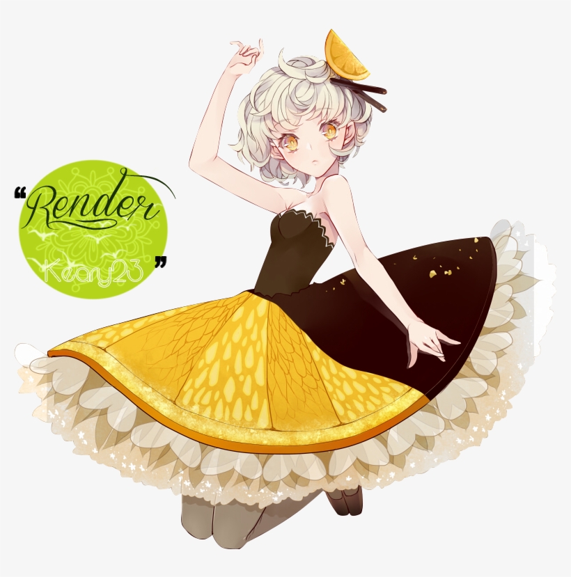 Anime Render Tumblr - Render Anime Girl Yellow, transparent png