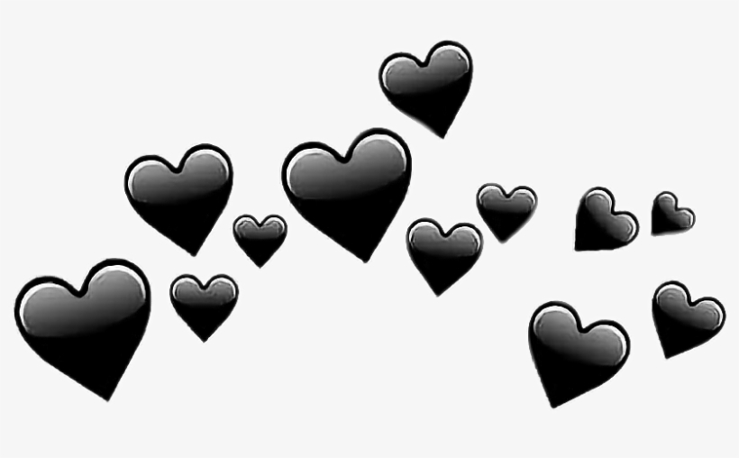 Tumblr Remix Hearts Summer Black Edit Photoedit Freetoe - Black Hearts Tumblr Png, transparent png