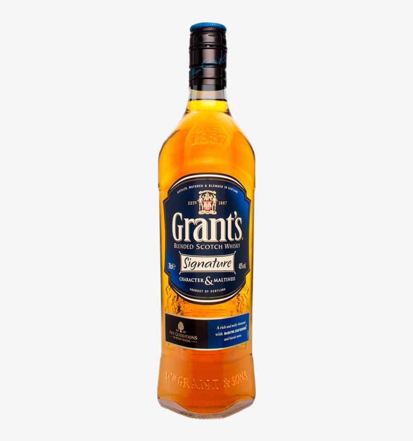 Easy To Drink, Full Of Character And Bags Of Maltiness, - Grant's Signature Blended Whisky, transparent png