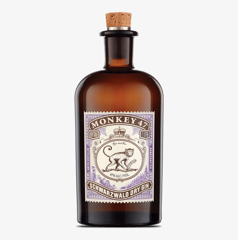 Monkey 47 Schwarzwald Dry Gin - Monkey 47 Gin Png, transparent png