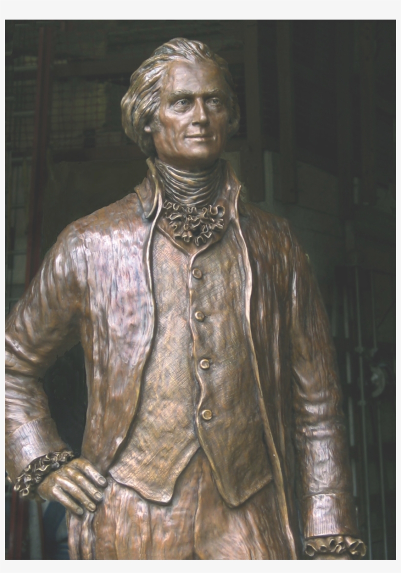 Larger Than Life Size Bronze Thomas Jefferson Commissioned - Bronze Sculpture, transparent png