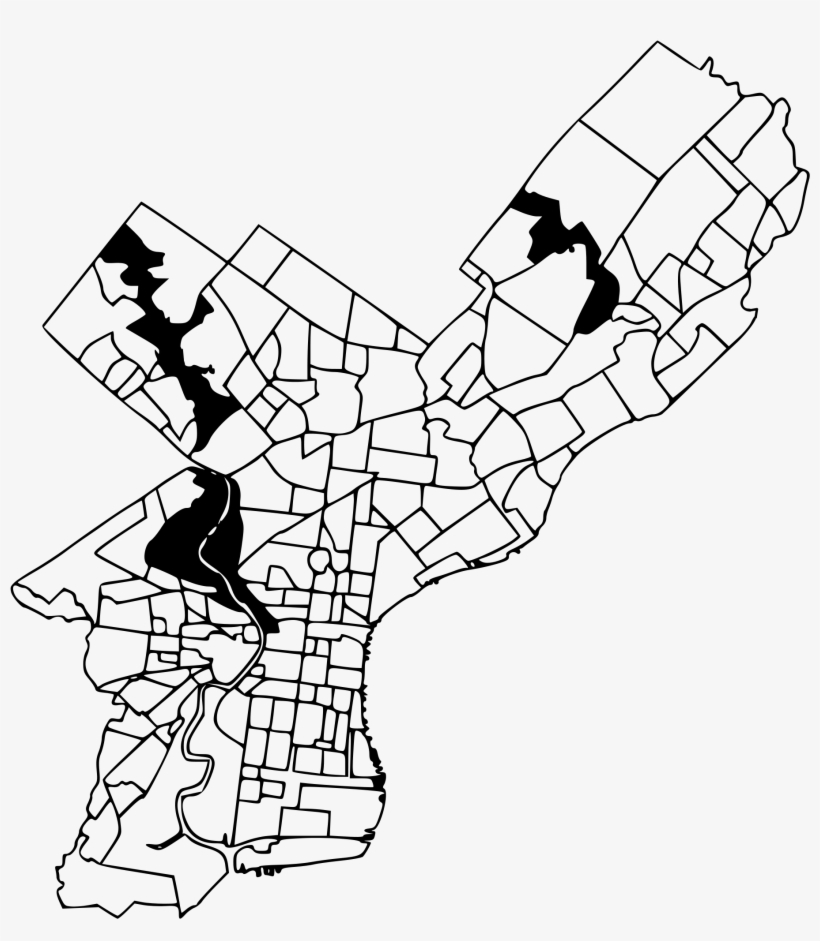 Vector Library Download Neighborhood Drawing At Getdrawings - Philadelphia Map Outline, transparent png