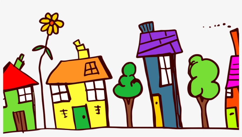 Community Clipart Neighborhood - Neighborhood Scavenger Hunt Clues Printable, transparent png