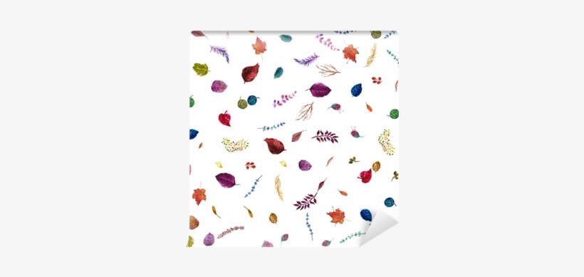 Watercolor Seamless Pattern With Autumn Leaves - Watercolor Painting, transparent png