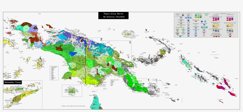 Quality Postlinguistic Map Of The Papua And Papua New - Tribe Map Of Papua New Guinea, transparent png