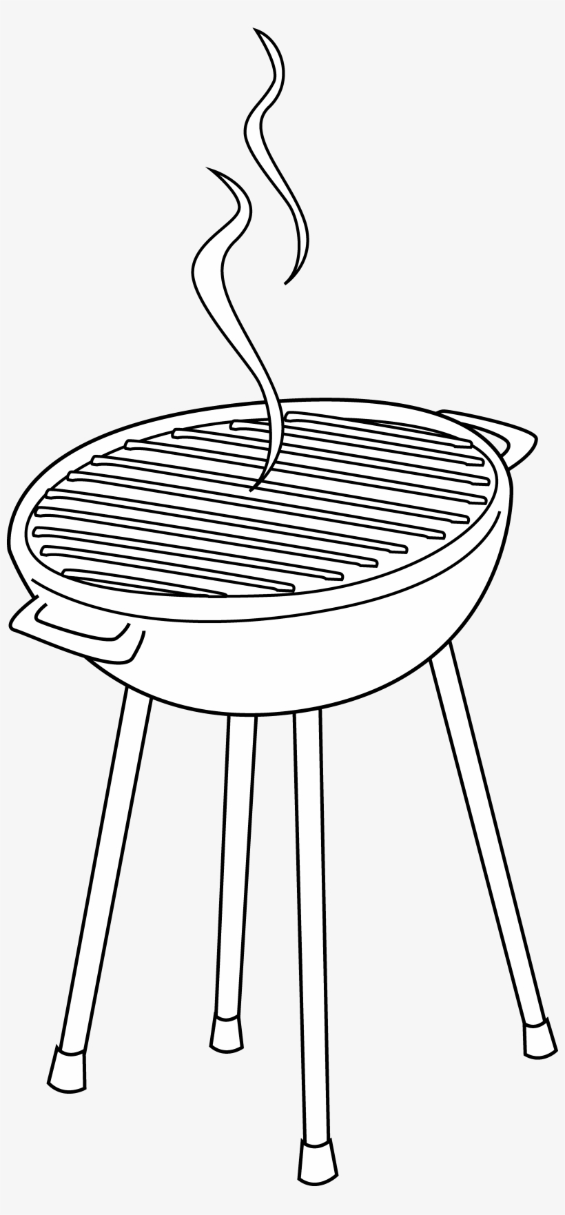 Clipart Barbeque Line Art Clip - Grill Clip Art Black And White, transparent png