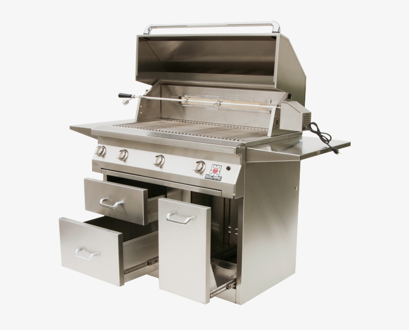 36″ Solaire® Infrared Grill - Solaire 42" Infravection Premium Cart Grill With Rotisserie, transparent png