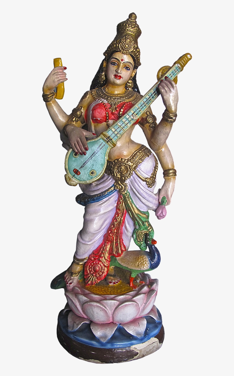 Goddess Of Wisdom, Sculpture - Vasant Panchami, transparent png