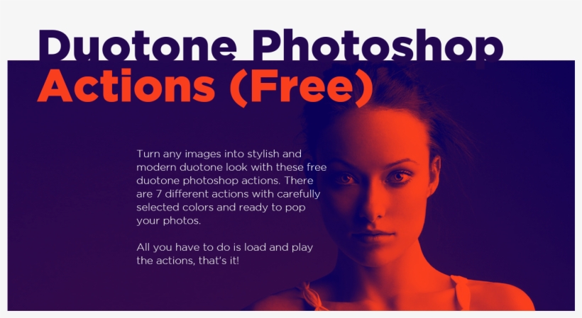 Download Here - Duotone Action Photoshop Free, transparent png
