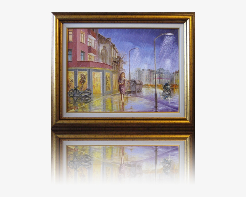 Cat In The Purple Rain - Painting, transparent png