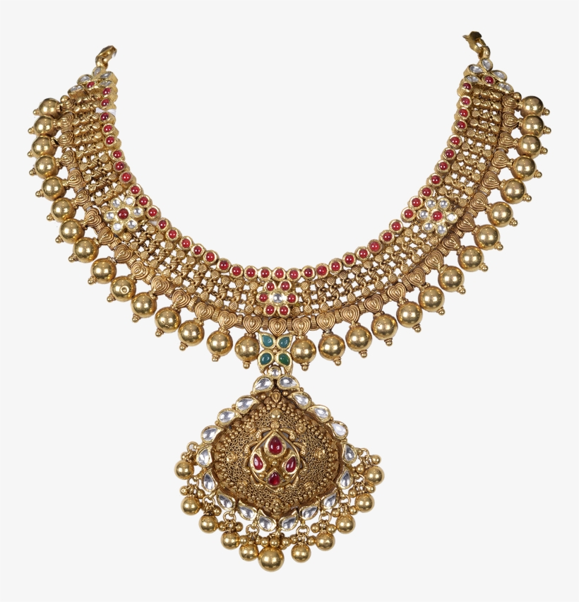 Antique Gold Designs With The Great Finish Are The - Indian Antique Wedding Jewellery, transparent png