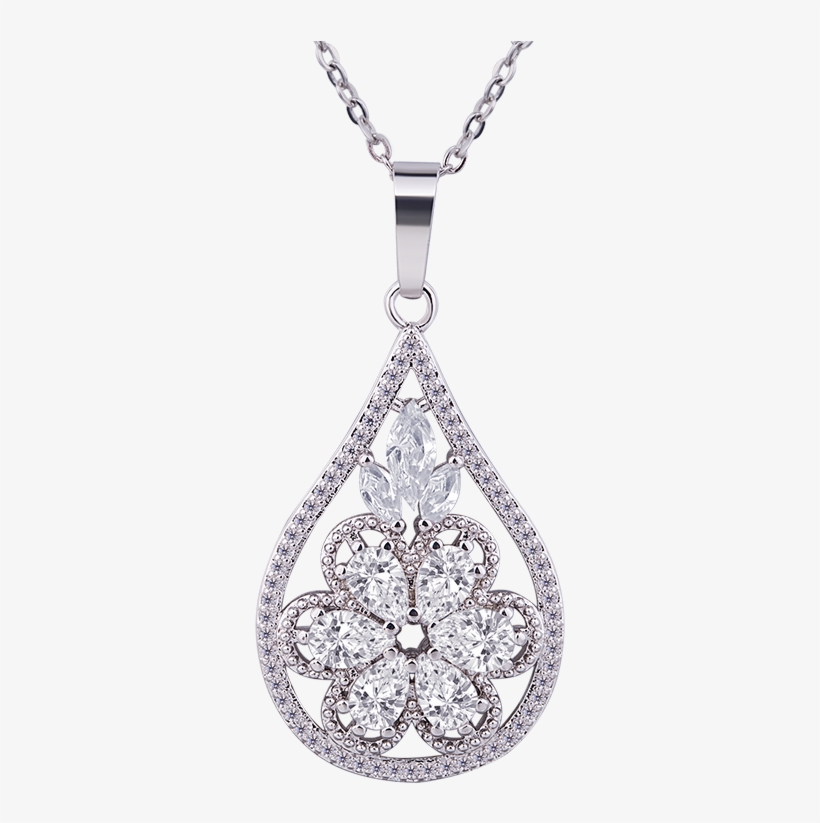 Wholesale Indian Jewellery, Wholesale Indian Jewellery - 9ct White Gold 0.25ct Diamond Pendant, transparent png