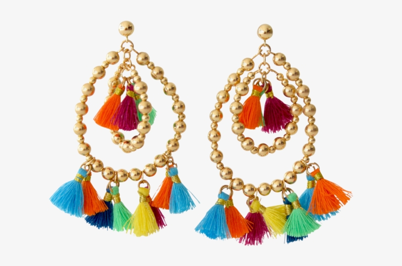 Indian Tassel Earrings - Earring, transparent png