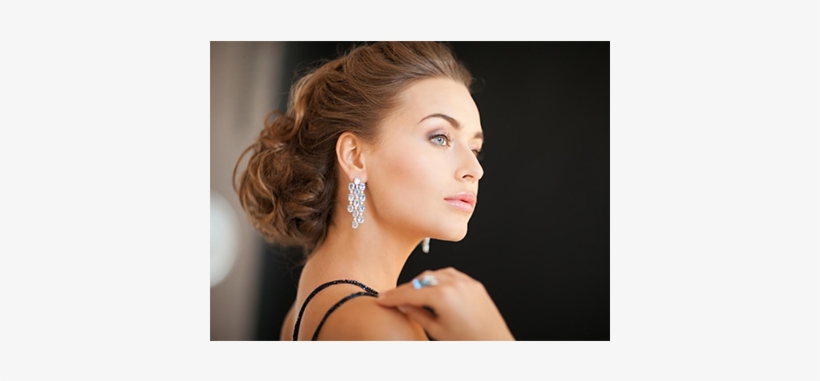 Jewelry Repair Lakeland Fl - Female Wearing Diamond Earrings, transparent png