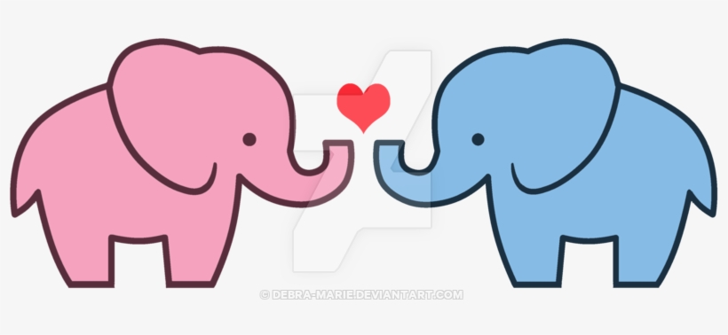 Vector Library Design Cheap Lovely Wedding Album Frames - Blue And Pink Elephant Png, transparent png