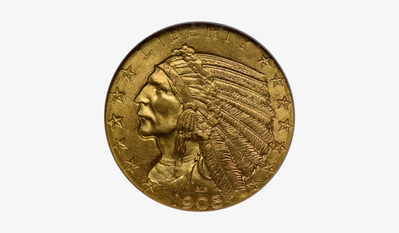 $5 Indian Gold Half Eagles - Gold, transparent png