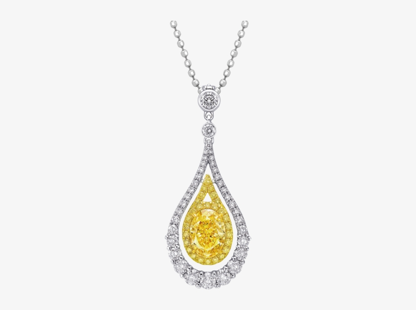Fancy Intense Yellow Oval Shaped Diamond Pendant - Tiffany Yellow Diamond, transparent png