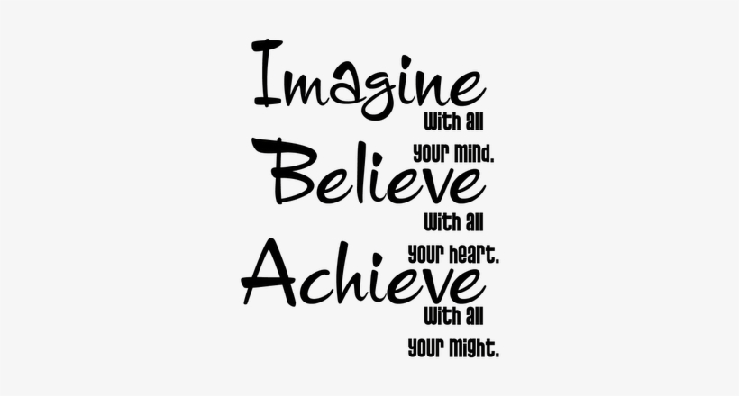 Attitude Status Png - Imagine With All Your Mind Believe With All Your Heart, transparent png