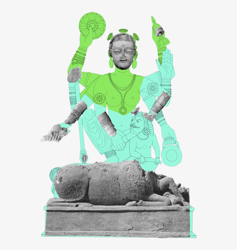 Hypothetical Reconstruction Of The Durga Sculpture - Illustration, transparent png