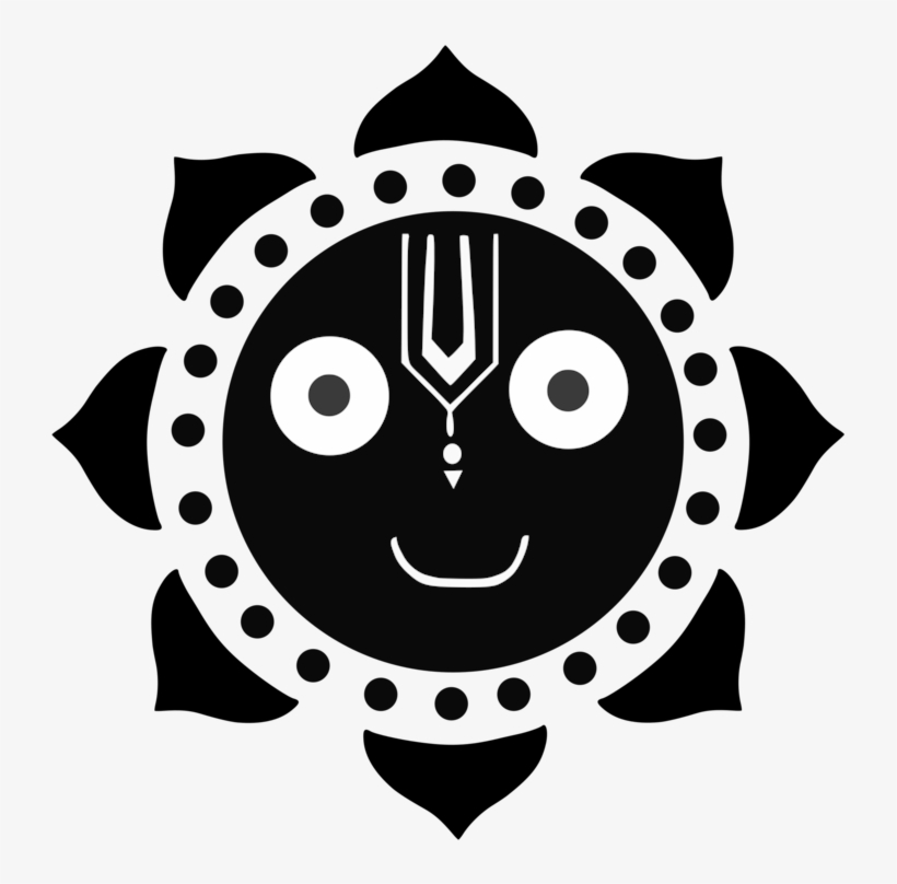 Krishna Vishnu Hinduism Jagannath - Jagannath Black & White, transparent png