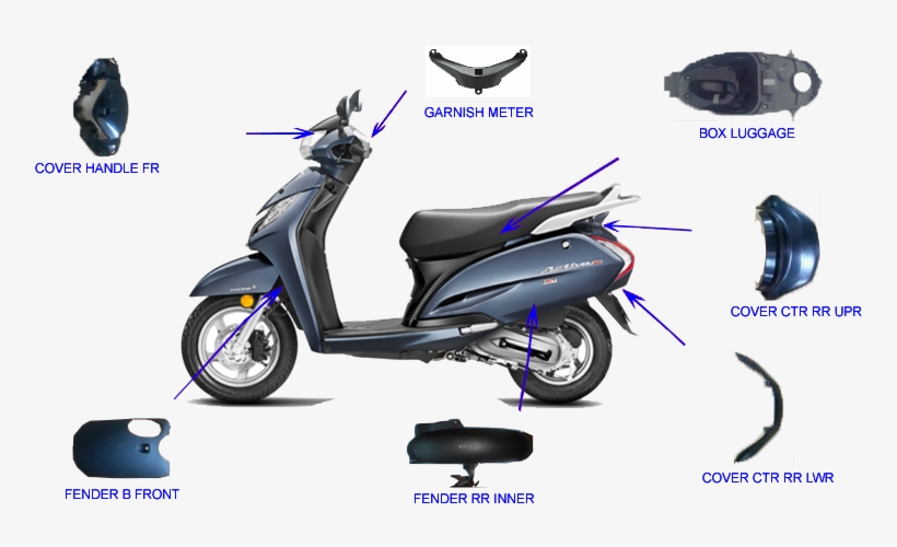 honda activa 5g front mudguard price