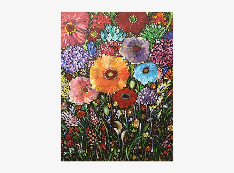 Tuscan Landscape Number One Acrylic 8 X - Poppy, transparent png