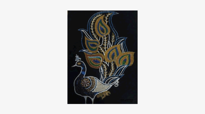 Nib Painting- Peacock - Picture Frame, transparent png