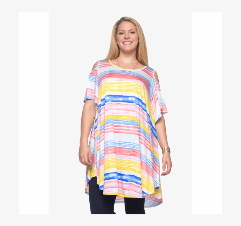 Women's Plus Size Open Shoulder Top Shirt, transparent png