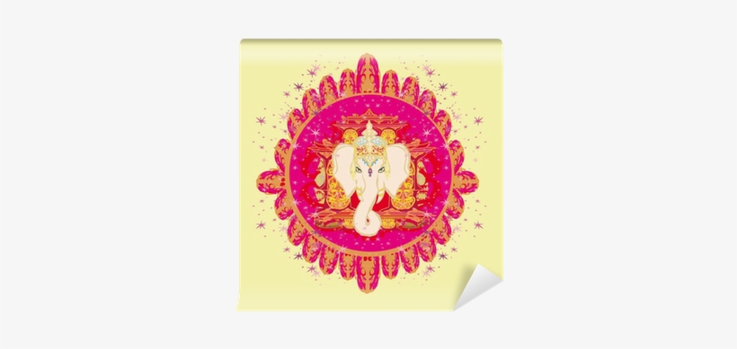 Creative Illustration Of Hindu Lord Ganesha Wall Mural - Creative Ganesha, transparent png