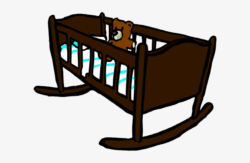 Baby Cradle Clipart - Clipart Crib, transparent png