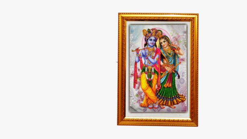 Radha Krishna Digital Reprint Painting - Shree Krishna & Radha, transparent png