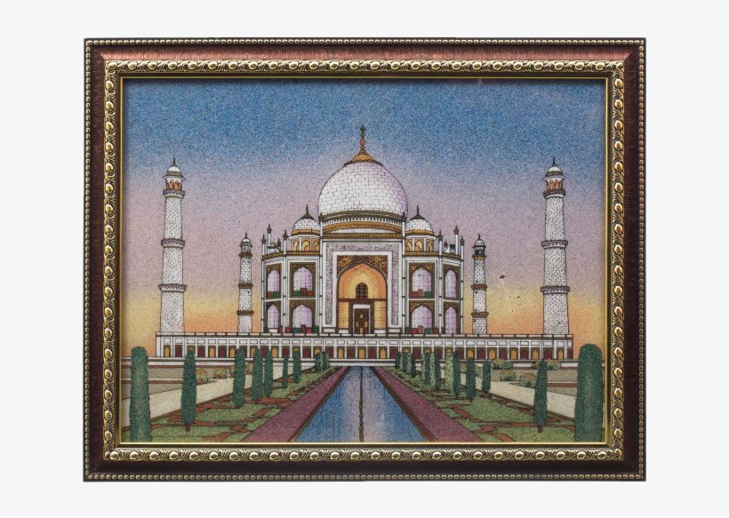 Taj Mahal Gem Stone Paintings - Painting, transparent png